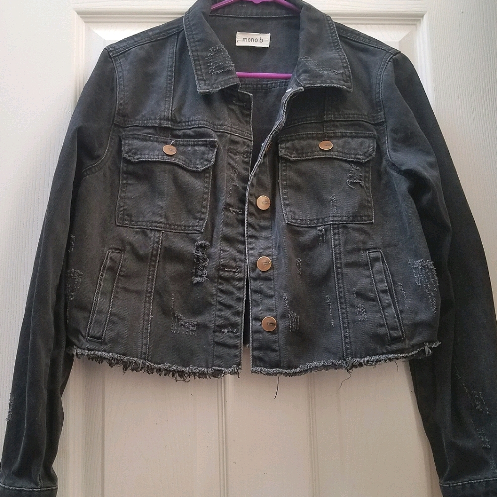 Mono B Distressed Jean Jacket